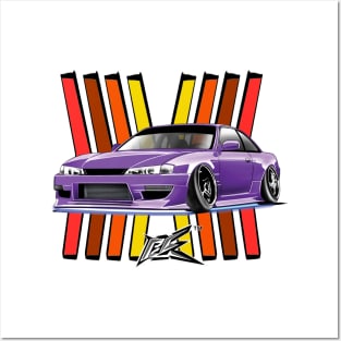 SILVIA S14 KOUKI PURPLE Posters and Art